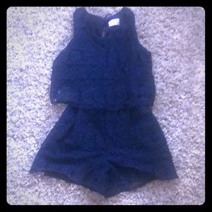 Shorts lace romper